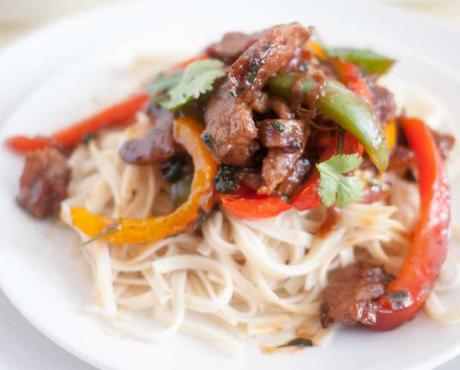 Poivrons au steaks de boeuf au cookeo