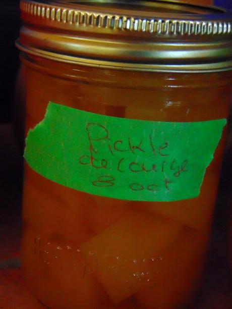 Pickle de citrouille ou de courge pour utiliser la citrouille d'Halloween qui traîne ;-)