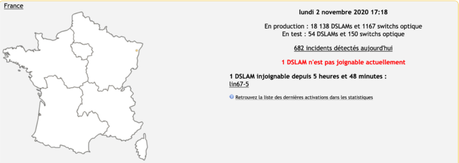 Free : plus d’internet pour de nombreux abonnés en raison d’une panne de réseau carte panne free dslam