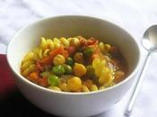 Soupe pâtes légumes pois chiches