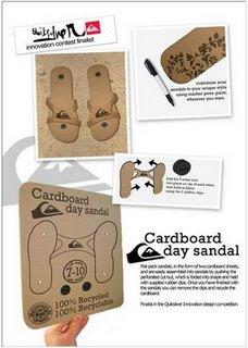 Quicksilver cardboard sandal