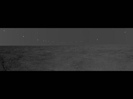 soleil de minuit sur Mars
