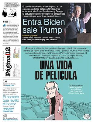 Página/12 partage sa une entre Pino et Joe, les autres journaux beaucoup moins [Actu]