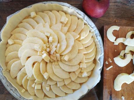 Tarte aux pommes en rosace