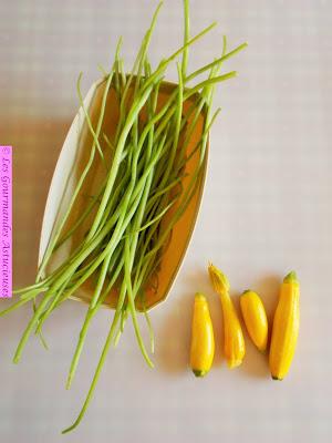 Spaghettis de capucine aux courgettes (Vegan)