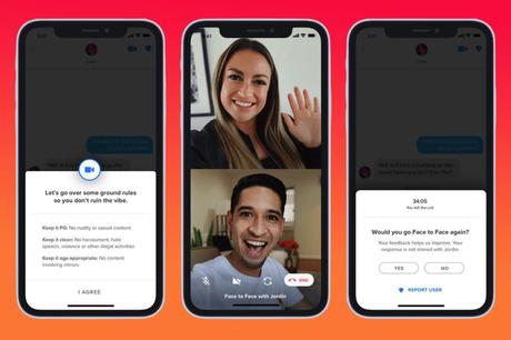 Tinder lance sa fonctionnalité de chat vidéo en “Face à face” Tinder lance sa fonctionnalité de chat vidéo en “Face à face”
