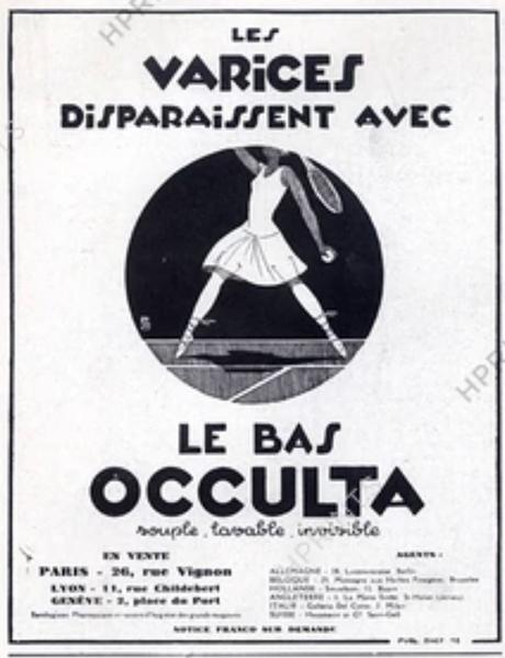 1929 Occulta bas varice Illustration Avril