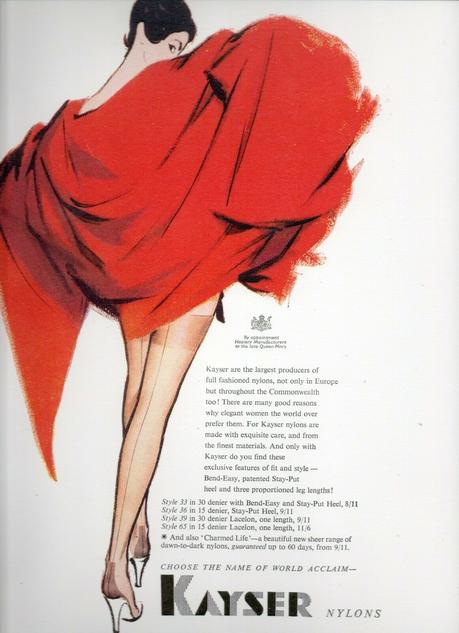 copie 1956 Kayser Nylons from Vogue magazine, March