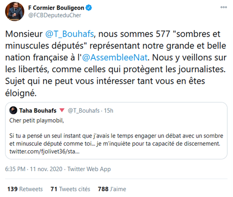 Loi scélérate #PPLsecuritéglobale : le militant d’extrême-droite @GDarmanin pète un plomb et agresse le journaliste @T_Bouhafs