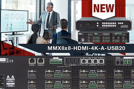 Une nouvelle matrice 8x8 HDMI, audio et USB dans la gamme Lightware MMX