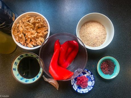Cuisine levantine – Mouhammara (purée de poivrons aux noix)