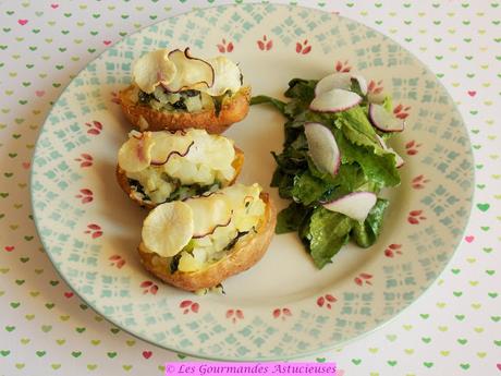 Pommes de terre farcies aux radis d'hiver (Vegan)