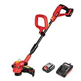 Meilleur coupe-bordure sans fil – Comparatif 2020 TEENO sans fil Coupe-bordures sans fil - 30 cm - 20V - 2 Ah Lithium Coupe Bordures - 1 batterie - Chargeur rapide inclus (recharge 1h) - Manche télescopique - Poignée réglable