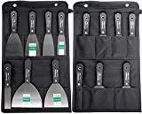 Meilleure échasse plaquiste – Comparatif 2020 QEES Couteaux à Enduire Jeu de Spatules en Acier Ensemble de Couteaux à Mastic Lot de 7 pièces Avec Sac De Rangement Grattoir Mural Poignée En Plastique Antidérapant