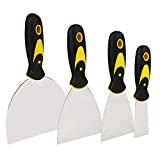 Meilleure échasse plaquiste – Comparatif 2020 Jeu de Spatules en Acier Couteau à Enduire Redmoo avec spatule à manche en plastique en acier inoxydable, 4 pcs rayures de couteau à palette pour enlever le couteau à mastic 38mm 76mm 100mm 150mm