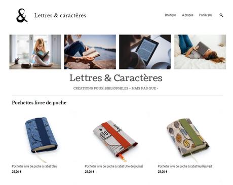 Aperçu de la page d'accueil de la boutique Lettresetcaracteres.com