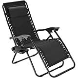 Meilleure chaise de jardin – Comparatif %currentmonth% %currentyear% TecTake 800583 Chaise Longue Toile Tendue, Pliable, avec Rembourrage de Tête Amovible, Charge Max: 120 kg - diverses Couleurs - (Noir | n° 402927)