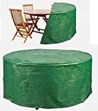 Meilleure chaise de jardin – Comparatif %currentmonth% %currentyear% ADEPTNA Grande housse ronde très résistante pour meubles de terrasse - Protège votre table et chaises tout au long de l'année contre les intempéries, la saleté et la crasse (225 cm x 98 cm)