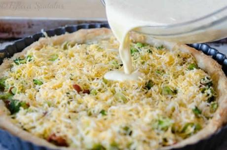 Quiche au brocoli et bacon