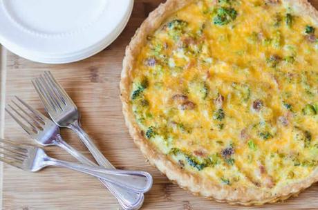 Quiche au brocoli et bacon