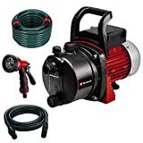 Meilleure pompe de surface – Comparatif %currentmonth% %currentyear% Einhell Kit pompe d'arrosage GC-GP 6538 Set/I (650 W, interrupteur marche/arrêt, bouchons de remplissage et de purge, avec tuyau d’aspiration de 4 m, tuyau d’arrosage de 20 m + pistolet pulvérisateur)