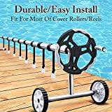 Meilleure couverture solaire de piscine – Comparatif %currentmonth% %currentyear% luckything Enrouleur De Bâche pour Piscine Hors-Sol, 8pcs Kit De Fixation De Bobine De Couverture Solaire De Piscine, Moulinet De Bâche À Bulles Télescopique De Piscine