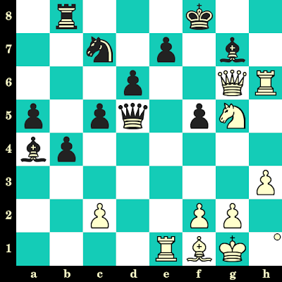 Les Blancs jouent et matent en 2 coups - Mikhail Tal vs Pal Benko, Bled, 1959