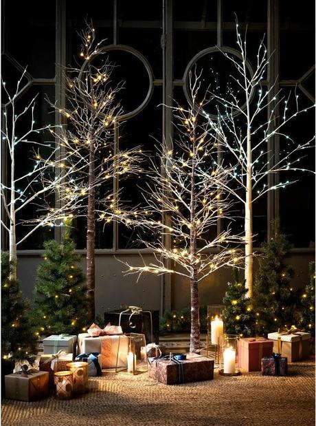 faux arbre artificiel lumineux déco noël nordique minimaliste élégante