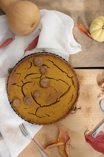 Cuillère et saladier : Pumpkin pie (tarte à la citrouille) vegan