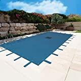 Meilleure bâche de piscine – Comparatif 2020 Bâche Piscine 6x10 m - Filet d'écoulement - Bleue - Résistante - Anti-UV - Œillets