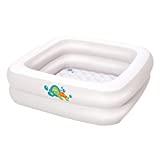 Meilleure piscine gonflable bébé – Comparatif 2020 Bestway 51116 Baignoire gonflable carrée pour bébé Fluo 86 x 86 x 25 cm