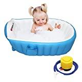 Meilleure piscine gonflable bébé – Comparatif 2020 Signstek Baignoire Gonflable Pour Bébé, Bassine Pour Enfants et Bébés, Bain Pour Bébé, Baignoire Pliable et Anti-Glissante, Sécurité et Portable, Un Gonfleur Compris (Pour 0-4 Ans)(Bleu)