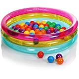 Meilleure piscine gonflable bébé – Comparatif 2020 com-four® Piscine à balles - Pataugeoire pour bébés avec des balles de Jeu colorées - Mini-Piscine Gonflable pour Les Tout-Petits