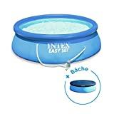 Meilleure piscine autoportante – Comparatif 2020 Pack Piscine Easy Set Intex 3.66 x 0.76 m + Epurateur + Bâche
