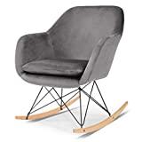 Meilleur fauteuil à bascule – Comparatif 2020 IDMarket - Fauteuil à Bascule Bora Velours Gris