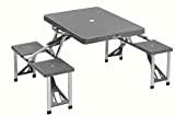 Meilleure table pique-nique – Comparatif 2020 Cao Table Valise Pique-Nique Camping, Grise, 85 x 65 x 67 cm