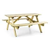 Meilleure table pique-nique – Comparatif 2020 blumfeldt Table de Pique-Nique (Banc Meuble Jardin pour Enfants, résistant aux intempéries grâce à Son Traitement Autoclave, epaisseur de 2 cm) - Bois