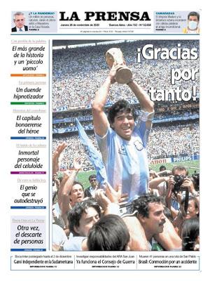 L’hommage à Maradona dans la presse argentine [Actu]
