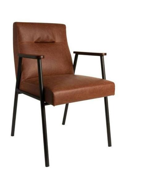 fauteuil design club moderne cuir marron pas cher