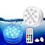 Meilleur éclairage piscine – Comparatif %currentmonth% %currentyear% Lumière LED Submersible, Éclairage IP68 Lampes Sous-Marines Multi-couleur avec Télécommande, Lumières de Baignoire Étanche, pour Aquarium Baignoire Piscine Jardin Milieu Aquatique(1 PCS)