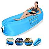 Meilleur pouf de jardin – Comparatif 2020 Shenkey Chaise Longue Gonflable imperméable et Anti-Fuite d'air - Canapé Gonflable Portable pour Voyage, Camping, randonnée et soirée à la Plage