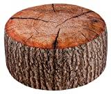 Meilleur pouf de jardin – Comparatif 2020 Brandsseller Pouf extérieur avec imprimé déco Tronc d'arbre | Pouf Gonflable pour intérieur et extérieur - Dimensions : 55 x 25 cm - Couloris: Marron