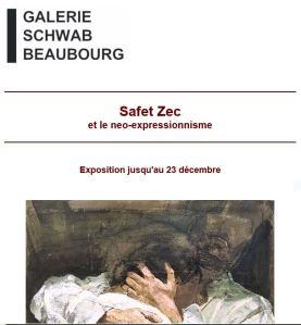 Galerie Schwab Beaubourg  exposition SAFET ZEC jusqu’au 23 Décembre 2020