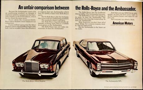 2.2 Double-page binaire : le mauvais / le bon 1968 AMC Ambassador vs Rolls-Royce Silver Shadow