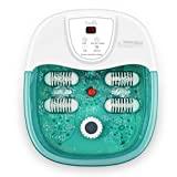 Meilleur bain de pieds – Comparatif %currentmonth% %currentyear% Bain de Pied, Appareil de Massage avec Infrarouge et Vibrations de Bulles, Pierre Ponce Détachable, Boîte Médicaments, 4 Rouleaux de Massage, Soulager le Stress des Pieds