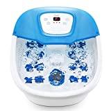 Meilleur bain de pieds – Comparatif %currentmonth% %currentyear% Bain de Pieds Massant Chauffant, Balnéothérapie Pieds avec Pierre de Pédicure, Appareil de Massage avec Massage Vibrant à Bulles et 16 Rouleaux de Massage pour la Relaxation des Pieds Fatigués