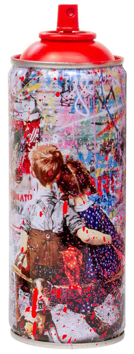 Deodato Art_visual_Mr. Brainwash, Spray Can - Work Well Together, Stencil and spray paint on spray can in alluminium, 6.3x19 cm, 350 euro