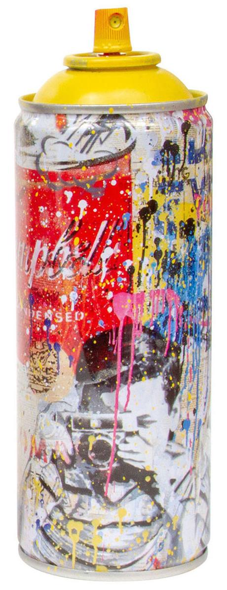 Deodato Art_visual_Mr. Brainwash, Spray Can - Smile, Stencil and spray paint on spray can in alluminium, 6.3x19 cm, 350 euro