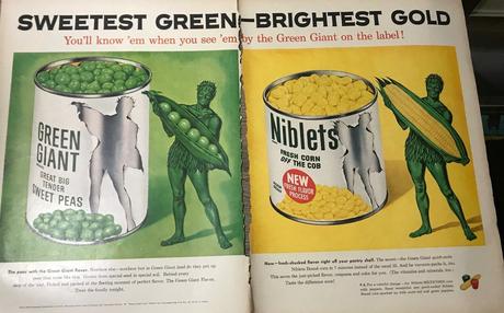 2.5 Double-page binaire : les variantes (type Benetton) 1950 LIFE MAGAZINE GREEN GIANT SWEETEST GREEN