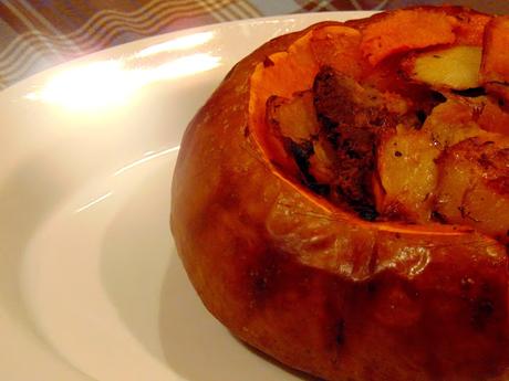 Champvallon végétal dans une courge